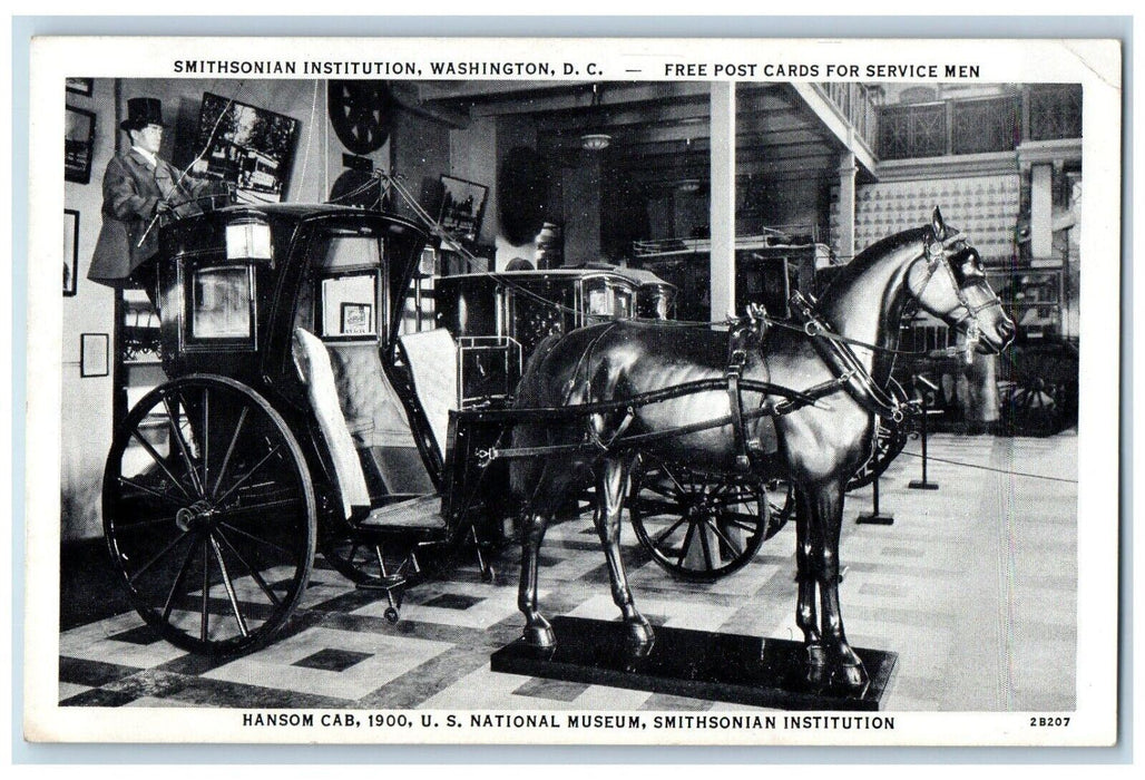c1960's Hansom Cab Smithsonian Institution Washington D.C. Vintage Postcard
