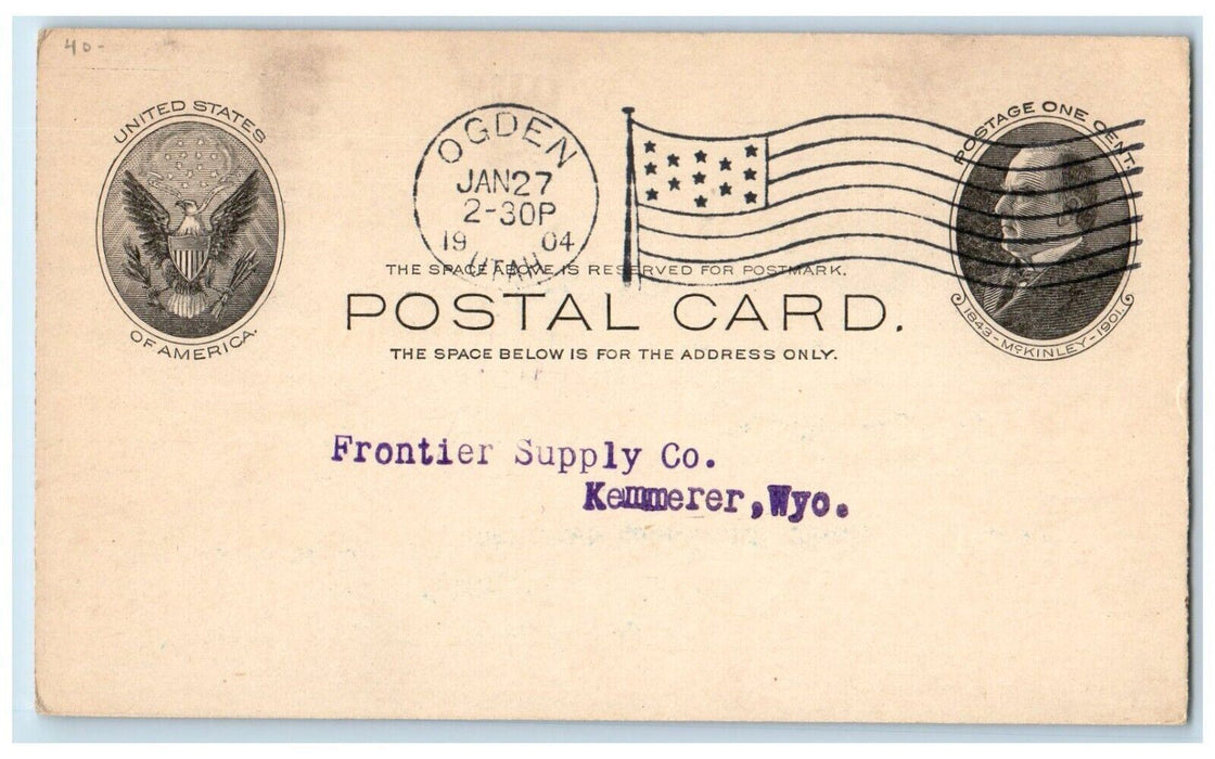 1904 A Decline On Sugar John Scowcroft & Sons Co. Ogden Utah UT Postal Card