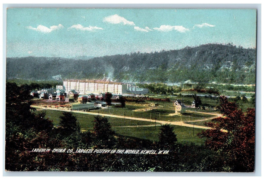 Laughlin China Co., Largest Pottery Newell West Virginia WV Rotograph Postcard