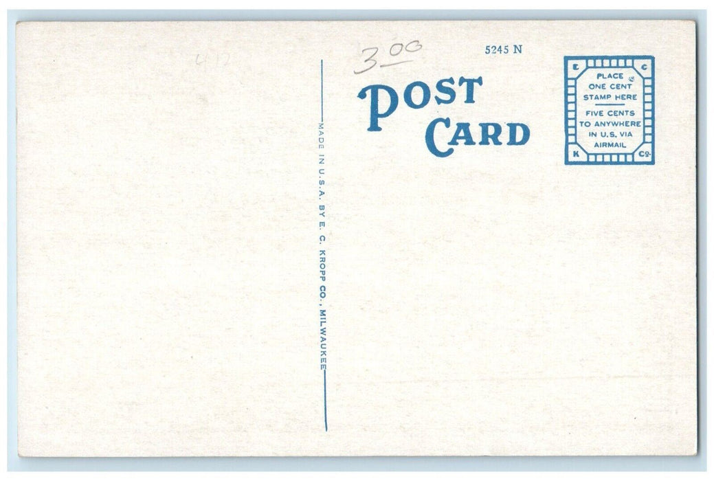 c1930's Barnes Shoe Company Building Water Tower Centralia Illinois IL Postcard
