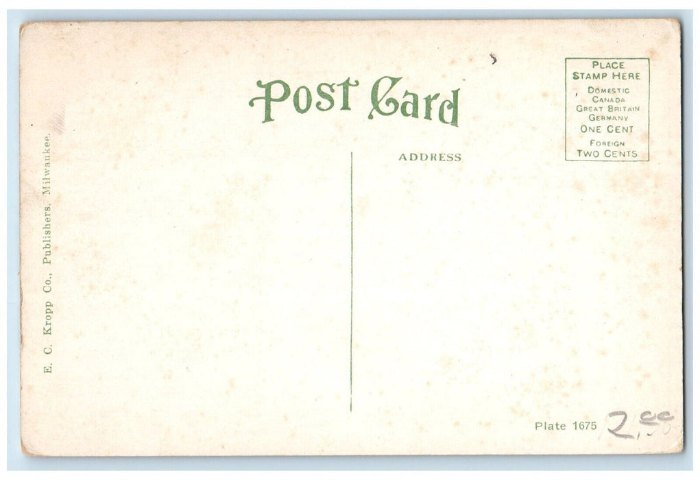 c1910's First National Bank Building Cars Freeport Illinois IL Antique Postcard