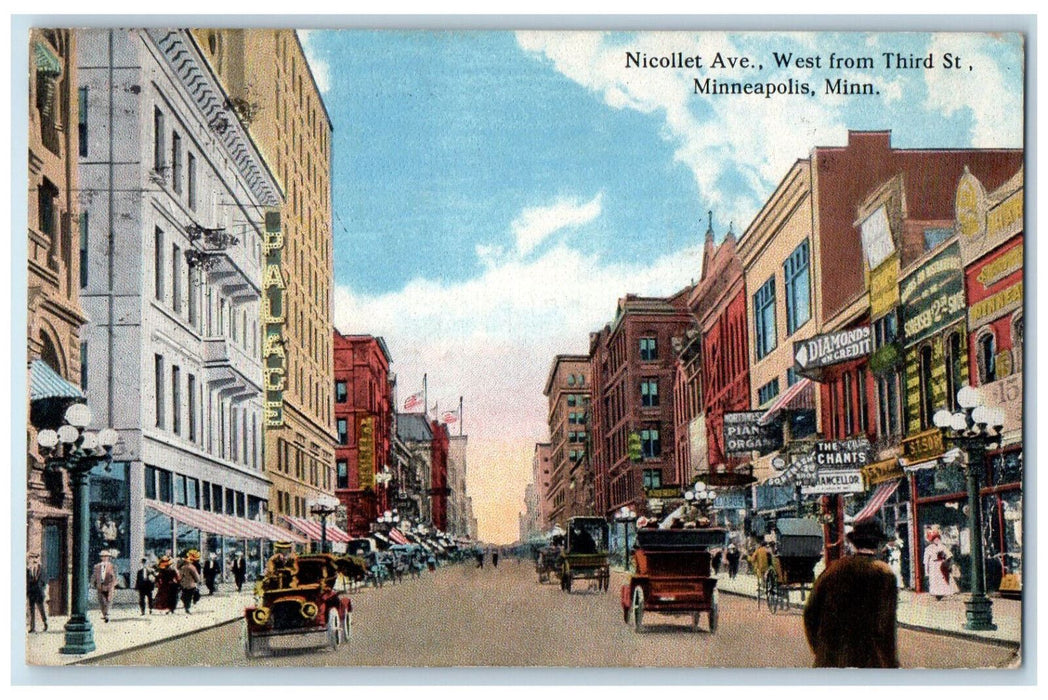 1916 Nicollet Avenue West From Third St. Minneapolis Minnesota MN Postcard