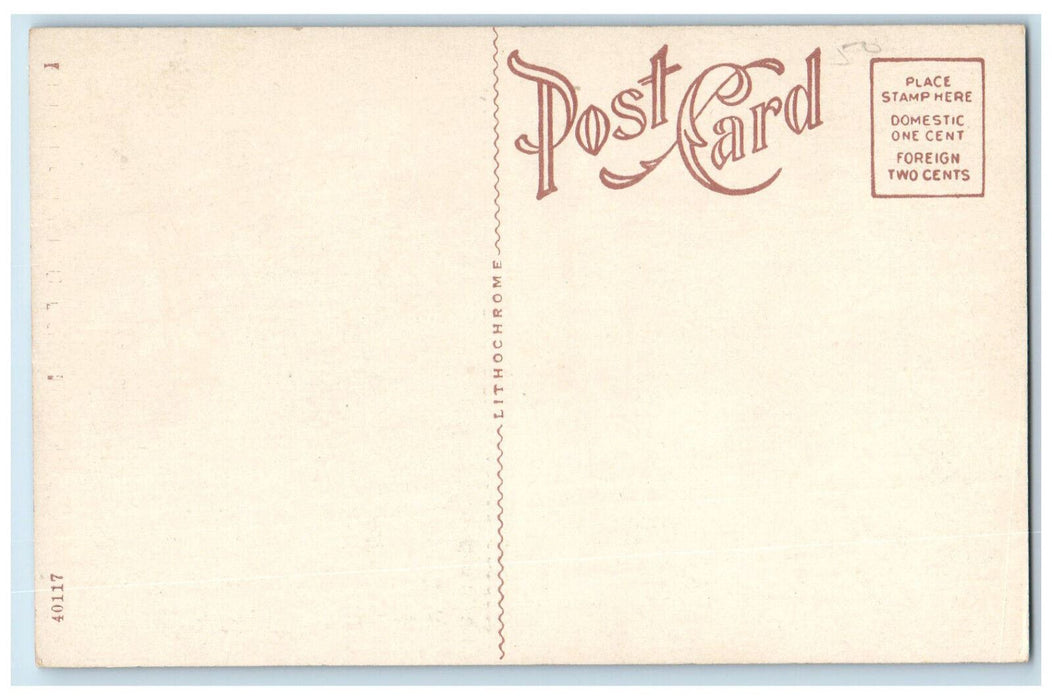 Corner Massachusetts Avenue & Main Street Lakeland Florida FL Antique Postcard
