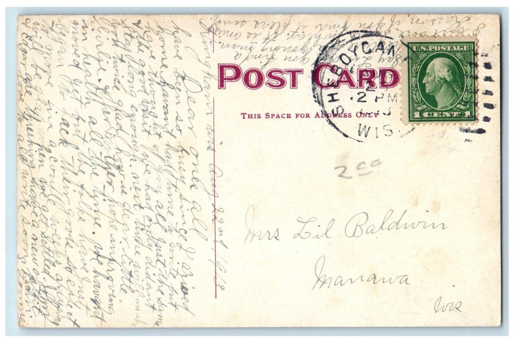 Sheboygan WI, North 7th St. Congregational ME Grace Episcopal Churches Postcard
