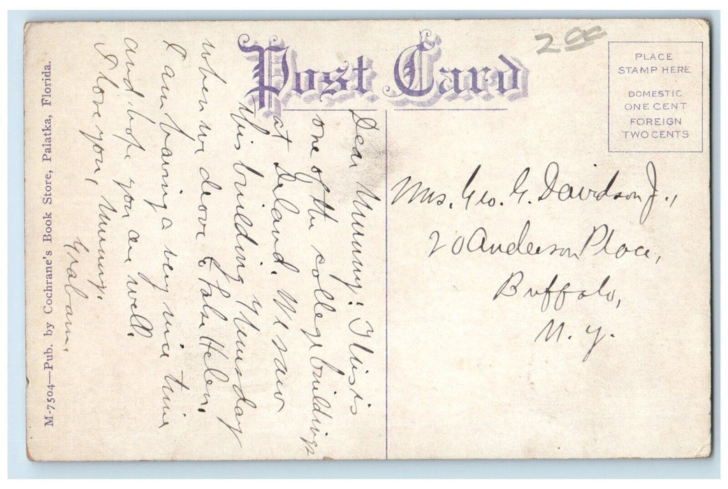 De Land FL, School Of Technology Hall Of Science Stetson University Postcard