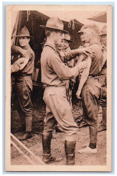 c1910's Vaccine Shot WWI Fort Sheridan Illinois IL Unposted Antique Postcard
