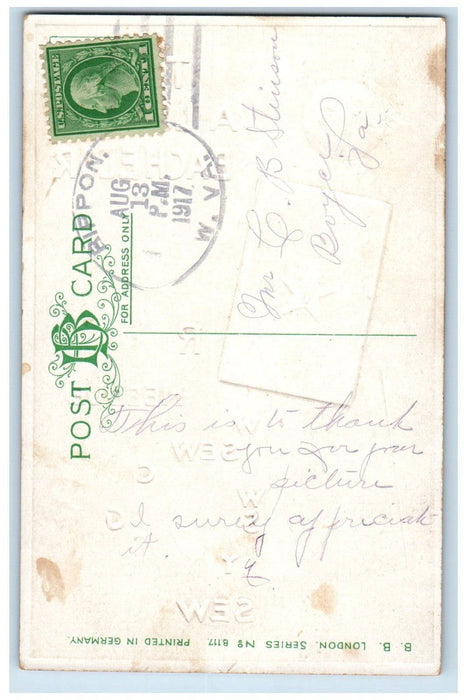 1917 Birthday Needles Glad Eyed Sharps Embossed Rippon West Virginia WV Postcard