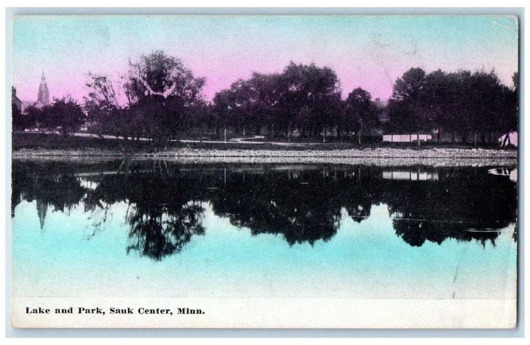 c1910 Scenic View Lake Park Sauk Center Minnesota MN Antique Vintage Postcard