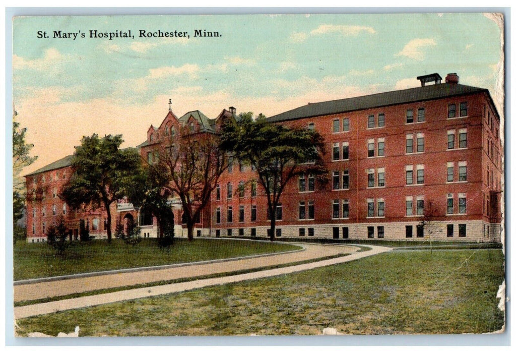 1912 St Mary Hospital Building Rochester Minnesota MN Antique Vintage Postcard