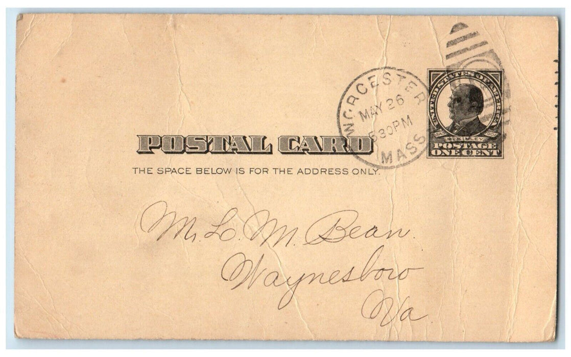 1909 Ridgely Protective Association Worcester Massachusetts MA Postal Card
