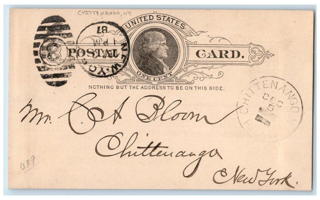 1887 Royal Baking Powder Co. Chittenango New York NY Antique Postal Card