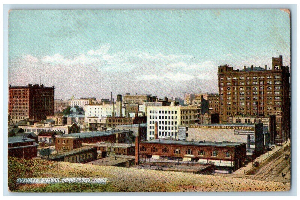 c1910 Overlooking Business District Minneapolis Minnesota MN Vintage Postcard