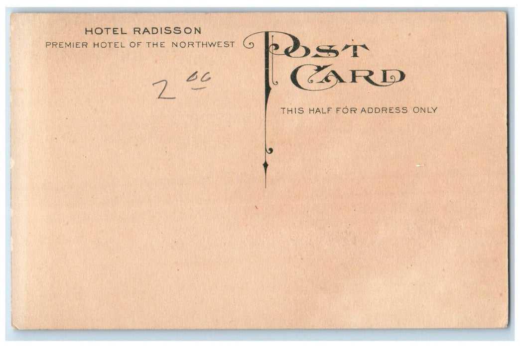 c1910 Exterior View Hotel Radisson Building Minneapolis Minnesota MN Postcard