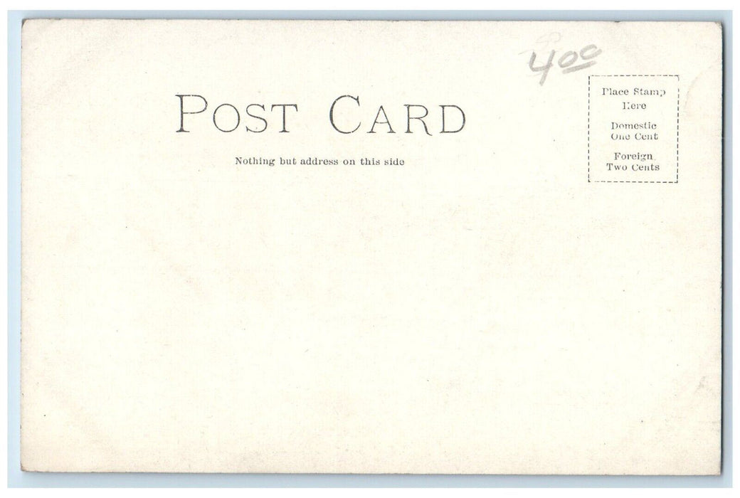 c1905 East Side Square Streetcar Trolley Exterior Bloomington Illinois Postcard