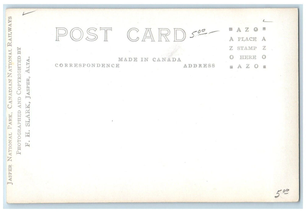 c1930's Maligne Canyon Jasper National Park Canada Vintage  RPPC Photo Postcard