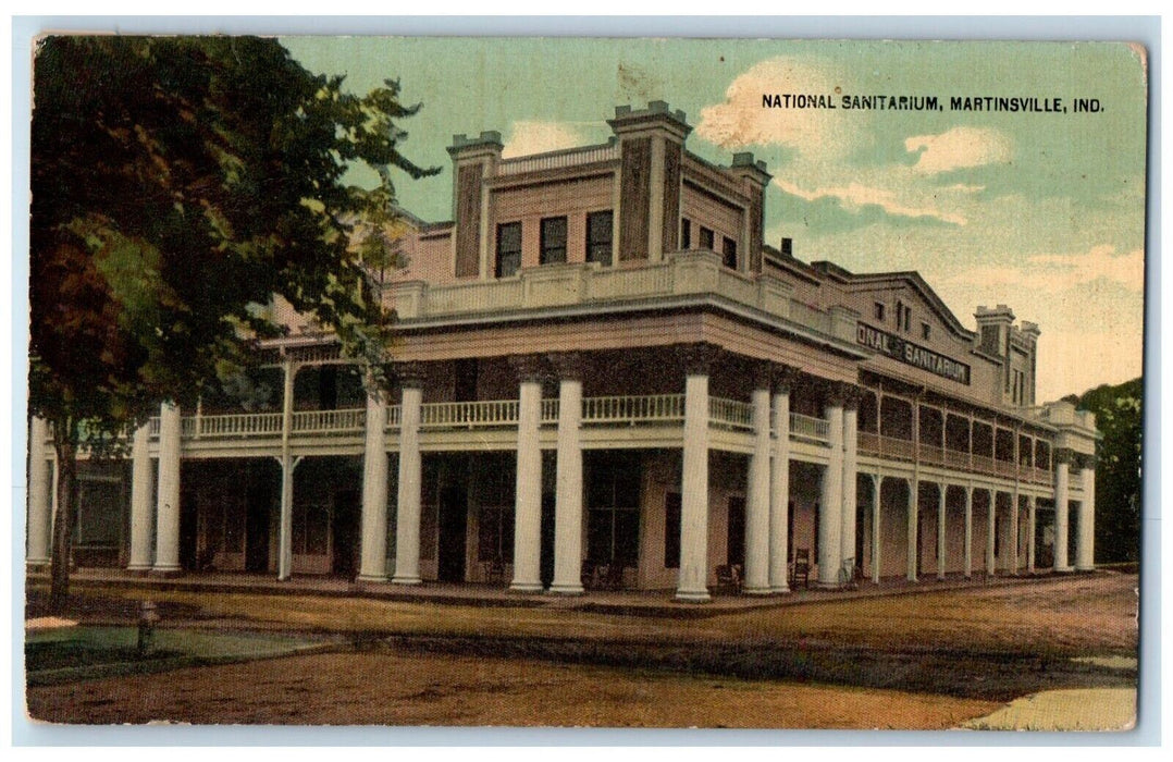 1915 National Sanitarium Martinsville Indiana IN Antique Posted Postcard