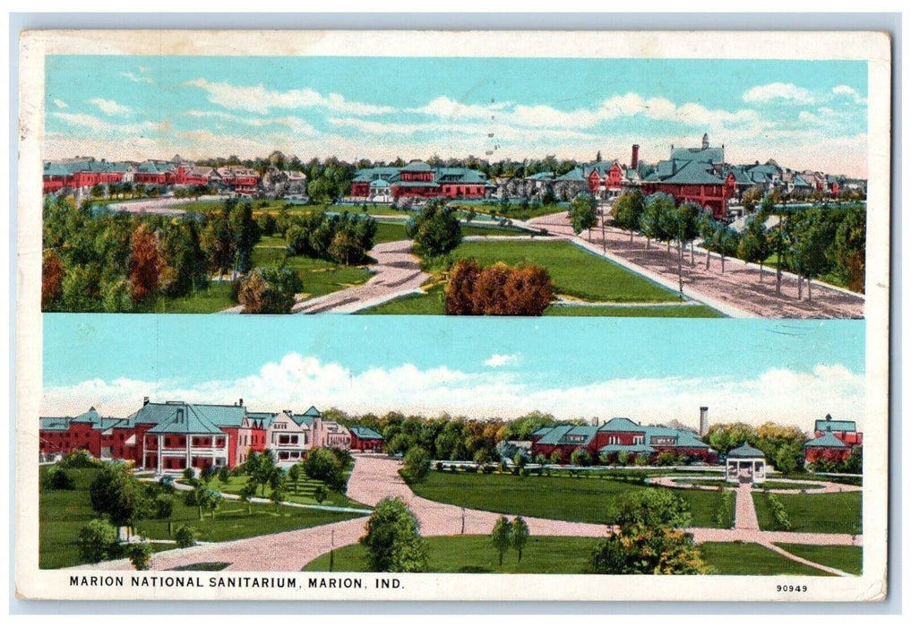 1931 Marion National Sanitarium Marion Indiana IN Vintage Multiview Postcard