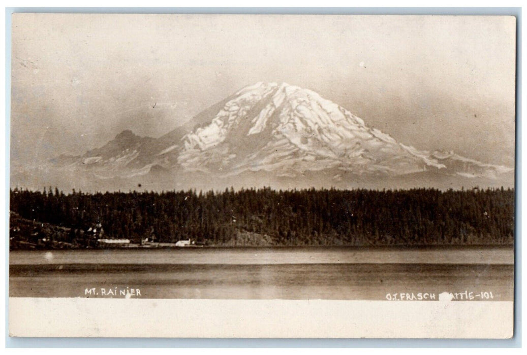 c1910's View Of Mt. Rainier Frasch Seattle Washington WA RPPC Photo Postcard