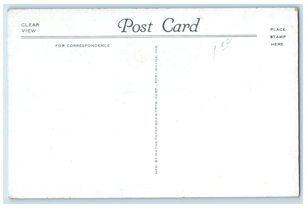 c1920's Public Library Rushville Indiana IN Antique Unposted Postcard