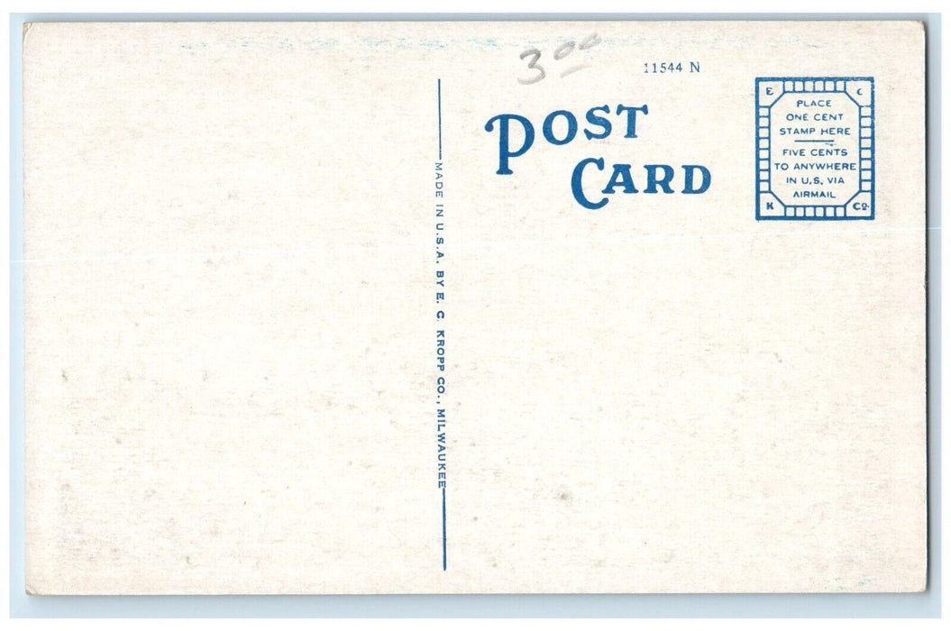 c1940 Main Street Store Classic Cars Exterior Collinsville Illinois IL Postcard