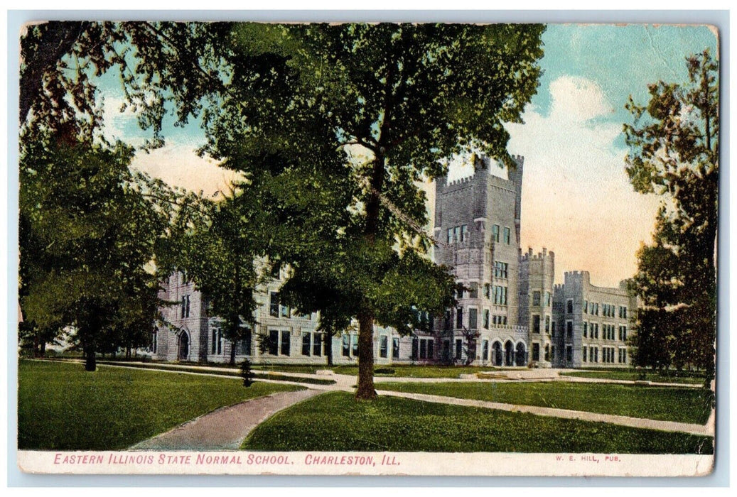 1910 Eastern Illinois State Normal School Exterior Charleston Illinois Postcard