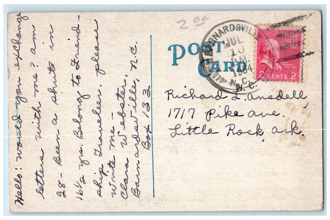 1954 De Kalb County Infirmary Exterior Building Field De Kalb Illinois Postcard
