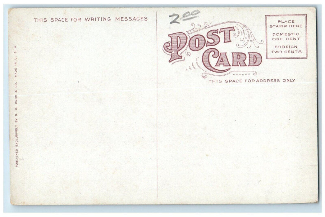 c1910 Houghtons Lake Exterior Building River Lake Bloomington Illinois Postcard