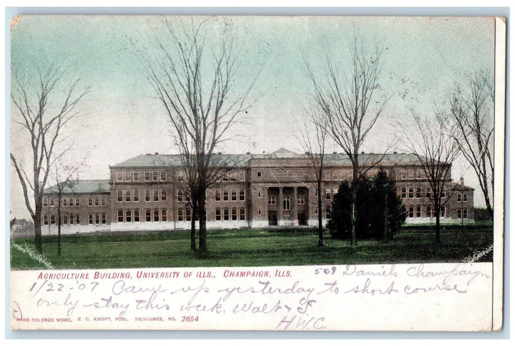 1941 Agriculture Building University Ills. Exterior Champaign Illinois Postcard