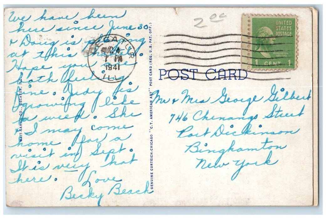 1941 Agriculture Building University Ills. Exterior Champaign Illinois Postcard