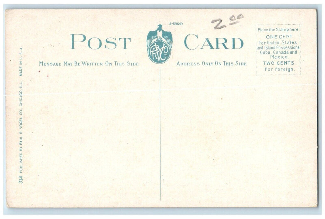 c1920 Aurora College City Of Lights Exterior Building Aurora Illinois Postcard