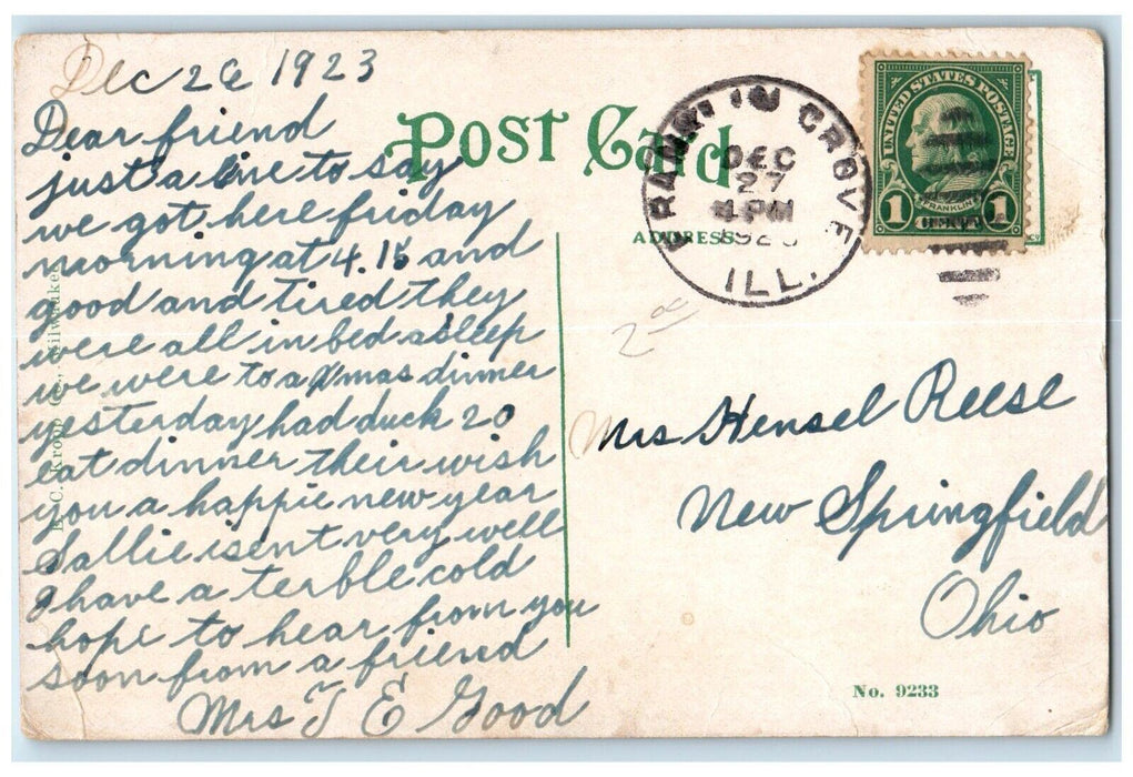 1923 Front View Borden's Condensed Milk Plant Factory Dixon Illinois IL Postcard