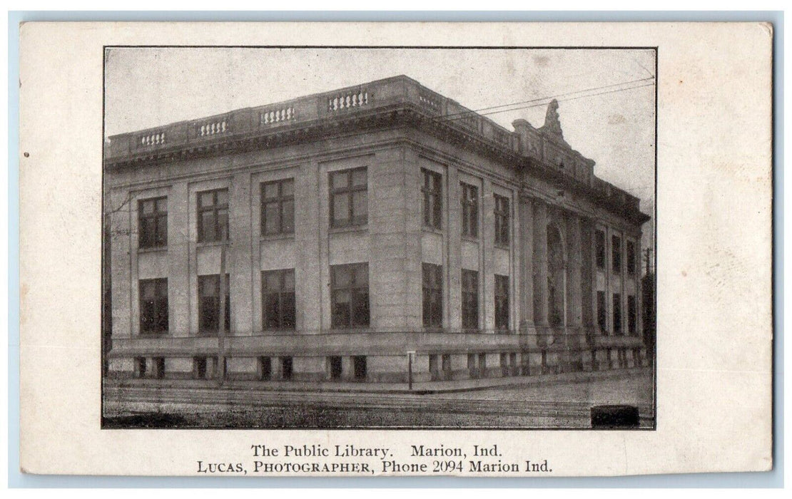 c1905 The Public Library Building Marion Indiana IN Unposted Antique Postcard
