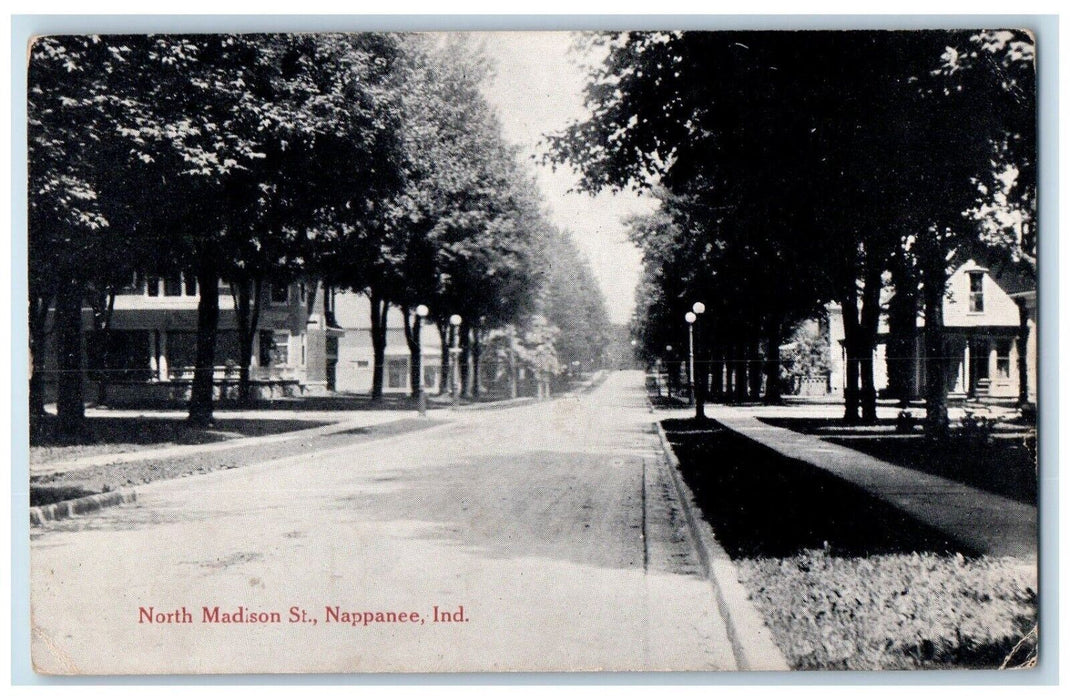 c1910's North Madison Street Nappanee Indiana IN Posted Antique Postcard