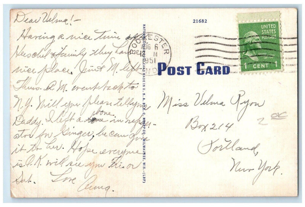 1951 Fulton County Court House Building Rochester Indiana IN Vintage Postcard