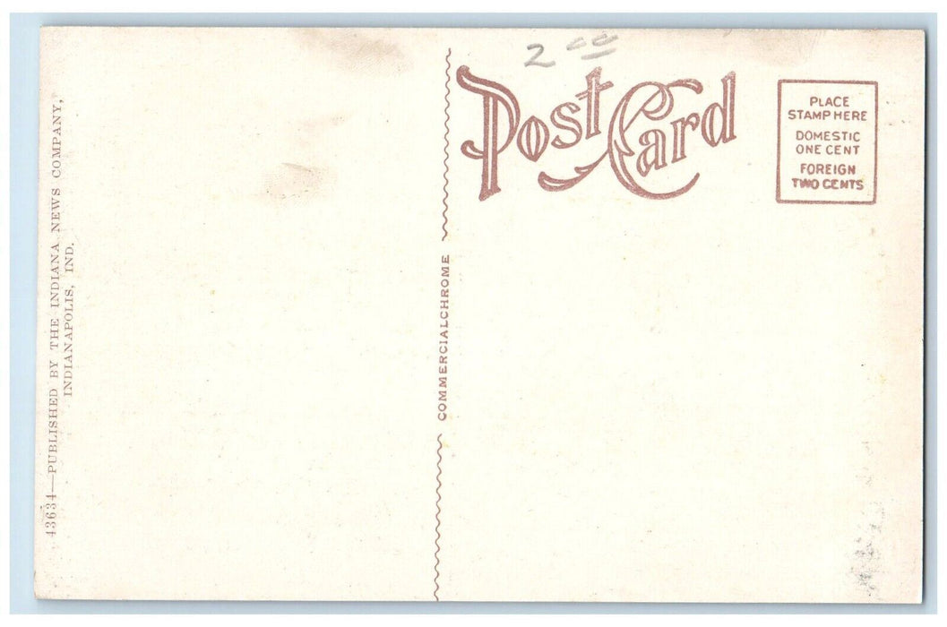 c1910 Fountain Military Park Indianapolis Indiana IN Antique Vintage Postcard