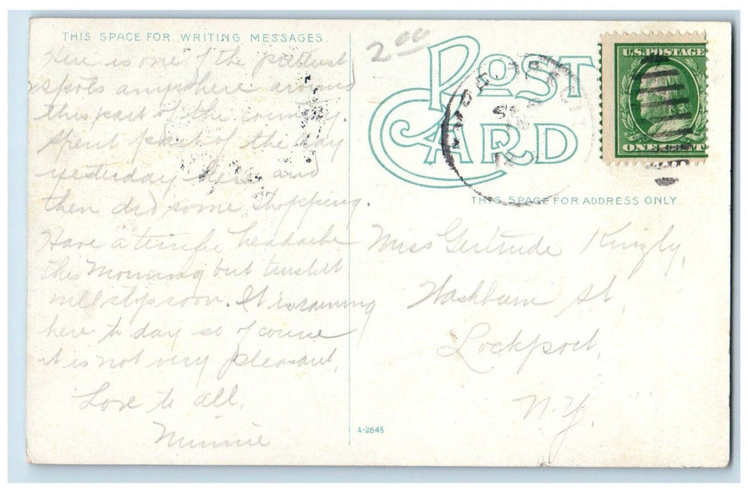 c1910's Pavilion Glen Miller Park Richmond Indiana IN Posted Antique Postcard