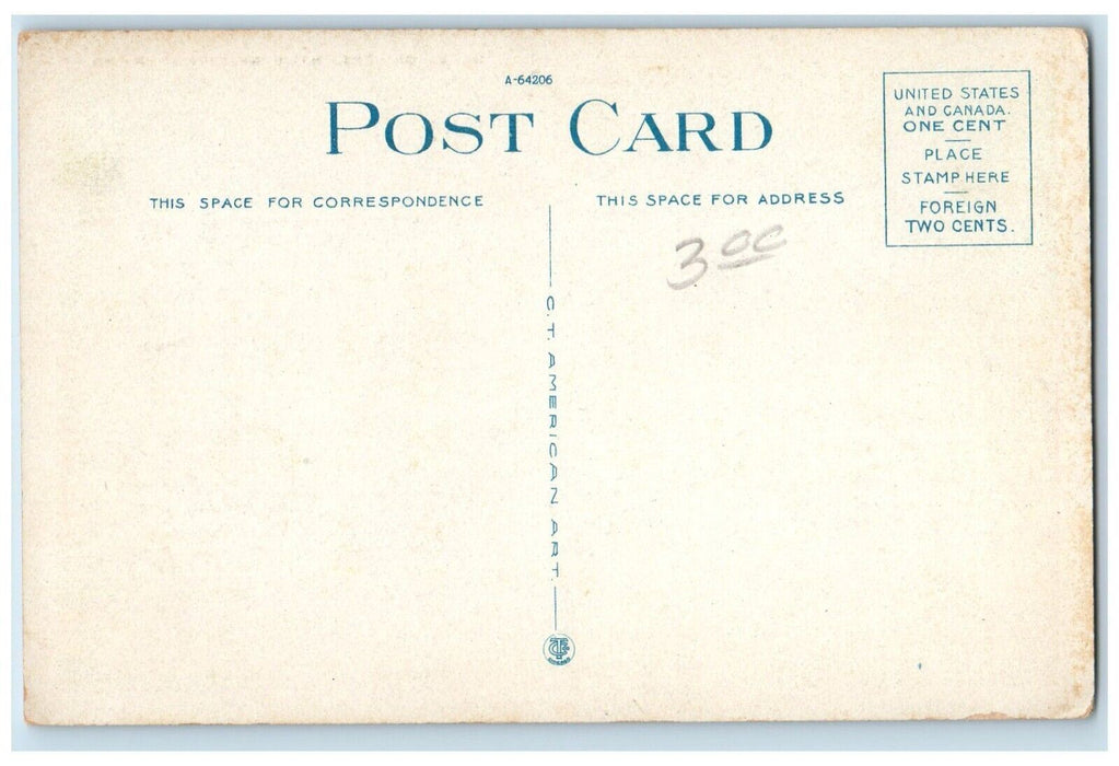 c1930's Second National Bank Building Trolley Richmond Indiana IN Postcard