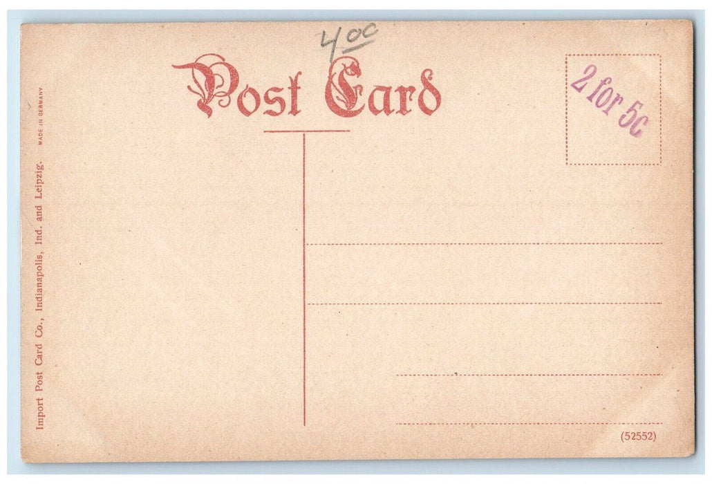 c1910 Traction Terminal Street Bus Indianapolis Indiana Antique Vintage Postcard