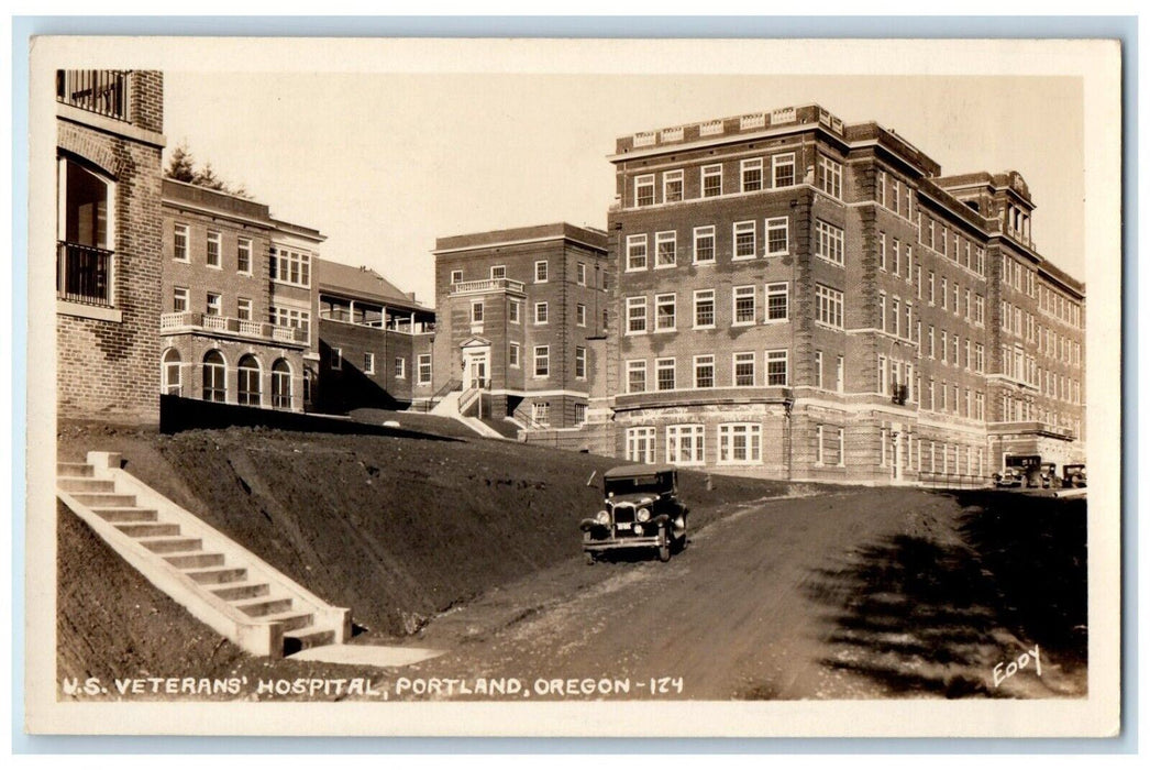 c1920's Veterans' Hospital View Eddy Portland Oregon OR RPPC Photo Postcard