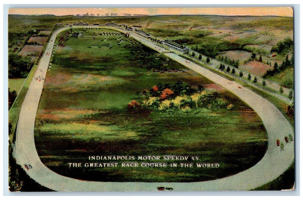1910 Indianapolis Motor Speedway Greatest Race Course World Indiana IN Postcard