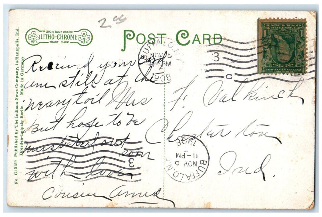 1908 Infantry Camps Fort Benjamin Harrison Indianapolis Indiana Posted Postcard