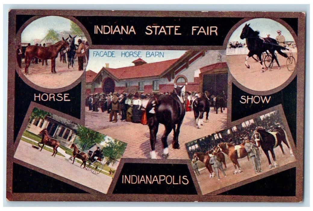 1910 Indiana State Fair Multi-View Indianapolis Indiana Antique Vintage Postcard