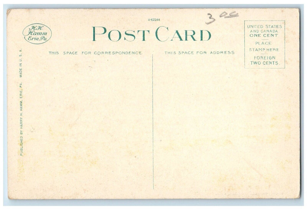 c1940's High School Entrance View Marion Indiana IN Unposted Postcard