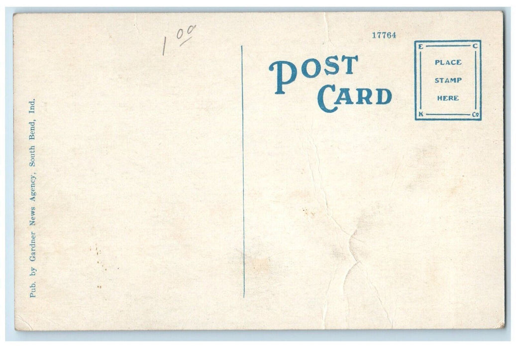 c1910's Mr. Joseph D Olivers Residence South Bend Indiana IN Antique Postcard