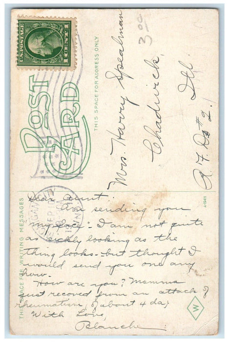 1913 Views of Michigan City Indiana IN Posted Antique Multiview Postcard