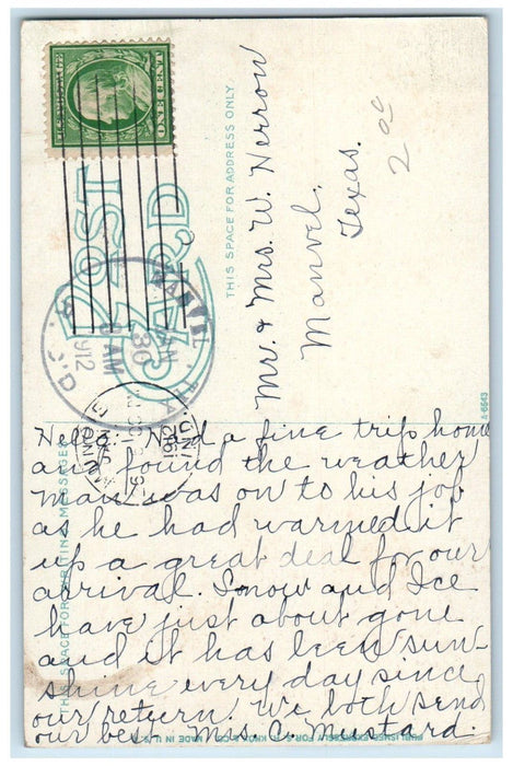 1912 New Post Office Muncie Indiana IN Posted Antique SH Knox & Co. Postcard