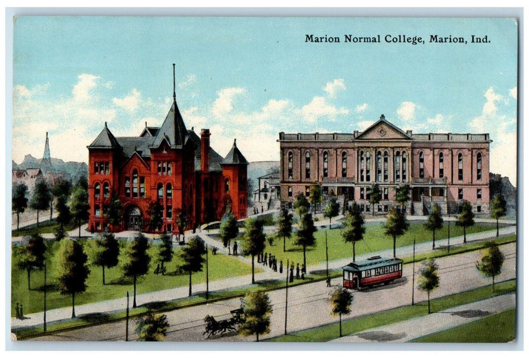 c1910 Marion Normal College Marion Indiana IN Unposted Antique Postcard