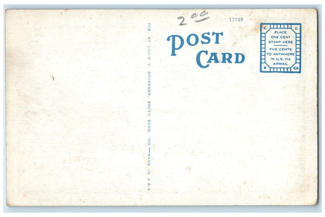 Howard Park And Jefferson Street Bridge Canon South Bend Indiana IN Postcard
