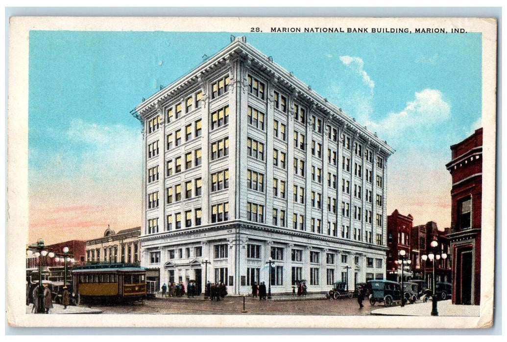 1923 Marion National Bank Building Marion Indiana IN Van Buren IN Postcard