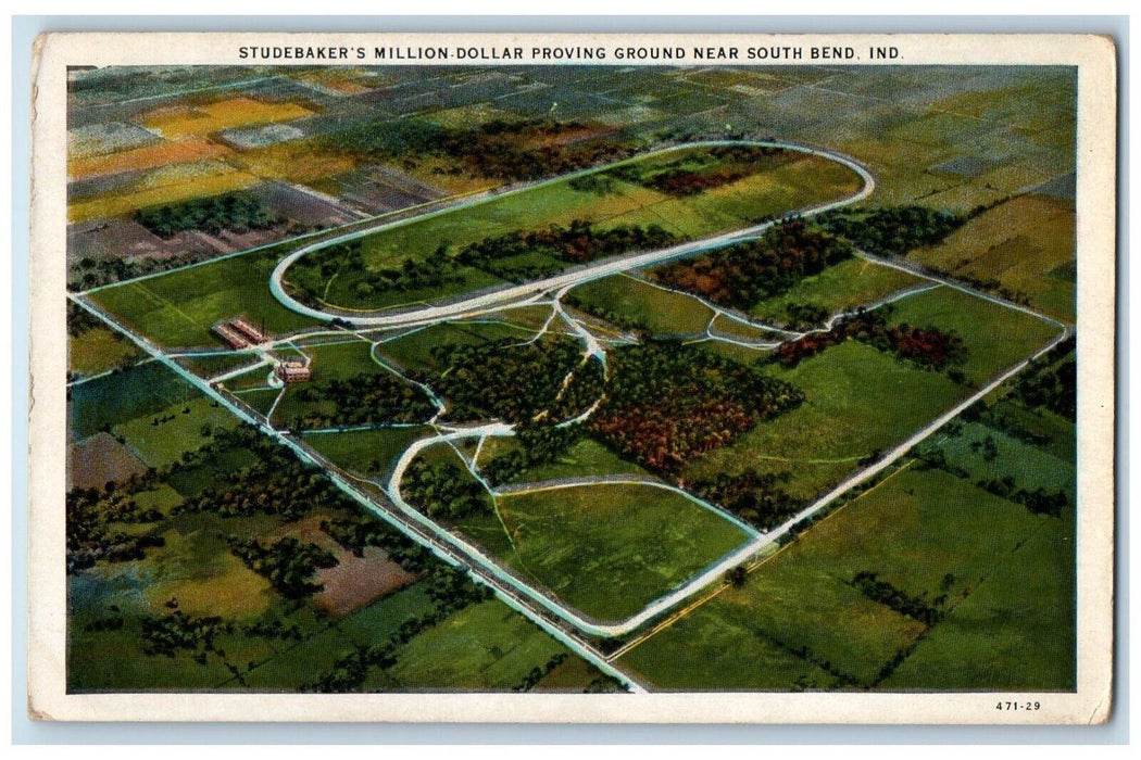 Studebaker's Million Dollar Proving Ground Near South Bend Indiana IN Postcard